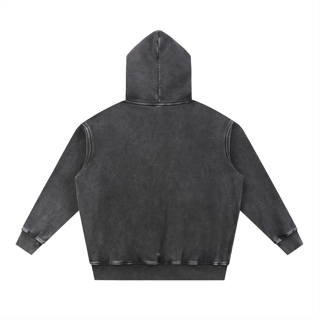 FLOW STATE : Snow Wash Fleece Oversize Hoodie