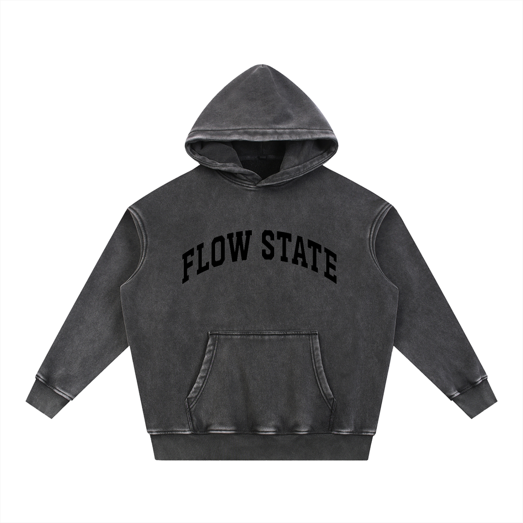 FLOW STATE : Snow Wash Fleece Oversize Hoodie