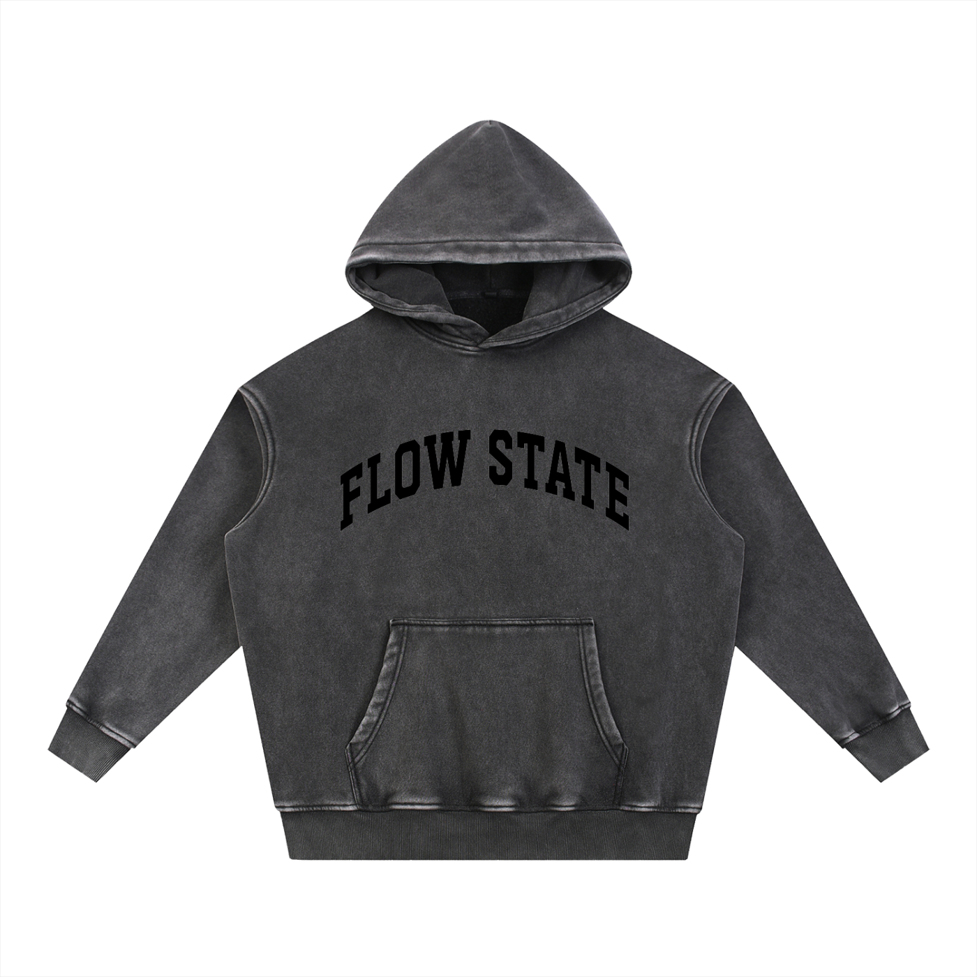 FLOW STATE : Snow Wash Fleece Oversize Hoodie